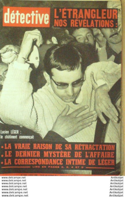 Détective 1966 # 1036 Rochefort-Tonnay Verrières Donzère St-Quentin Fontaine/Vègre