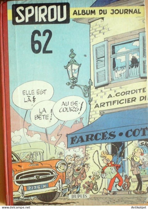 Album Spirou 62 Dupuis (n°999-1008) 1957 (06-06 au 08-03) Eo Comple