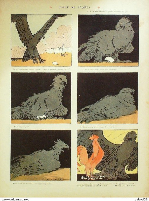 Le Rire 1912 n°480 Roubille Guillaume Poulbot Villemot Aghion Pavis Fabiano Laborde