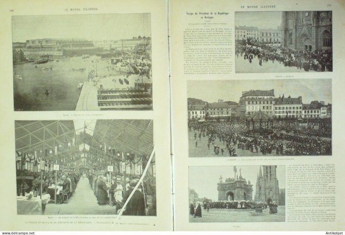 Le Monde illustré 1896 n°2055 Brest (29) Lorient (56) Madagascar Antserane Diego-Suarez