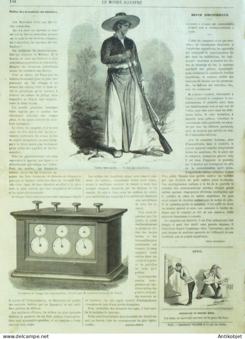 Le Monde illustré 1862 n°255 Mill-Spring Alger Mexique Types Limonadiers