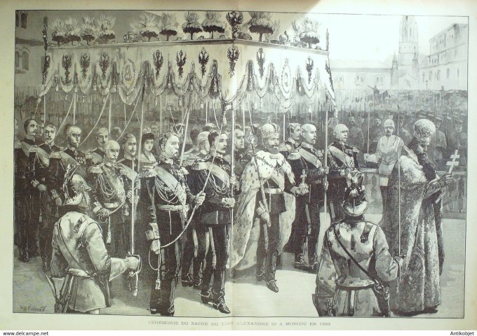 Soleil du Dimanche 1894 n°45 Russie Moscou Tsar Nicolas II Empereur Alexandre III