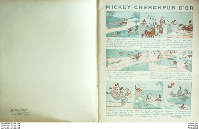 Walt Disney Mickey Chercheur d'Or Hachette #  2 Eo 1931