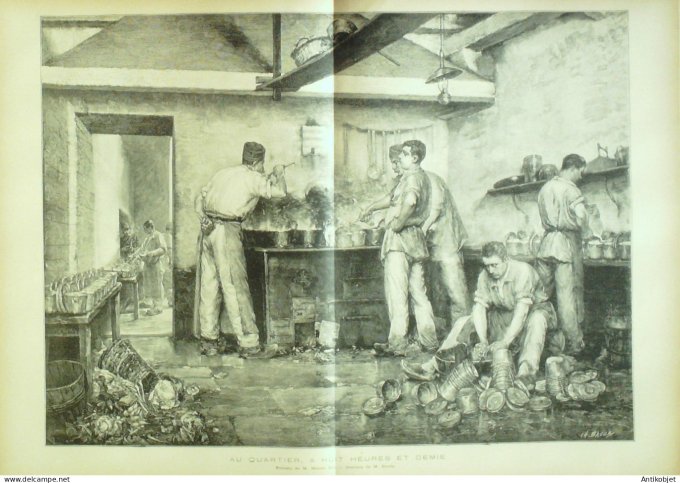 Le Monde illustré 1884 n°1413 Roubaix (59) buttes Montmartre Mairie du XIX