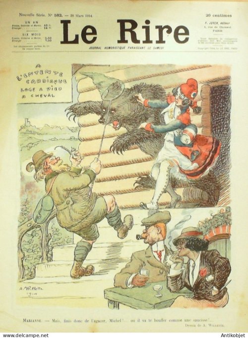Le Rire 1914-03-28 # 582 Journal humoristique Ed.Originale Bourbon cinema