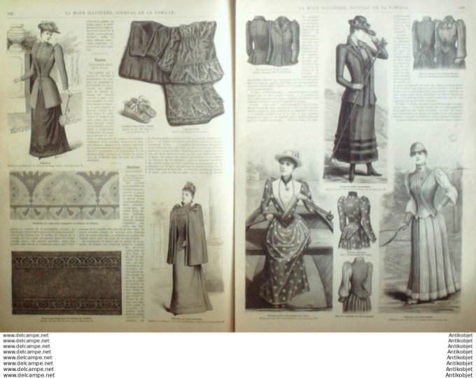 Journal + Patron Mode illustrée  1891 # 18 (with Pattern)