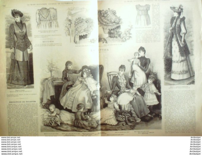 Journal + Patron Mode illustrée  1891 # 18 (with Pattern)