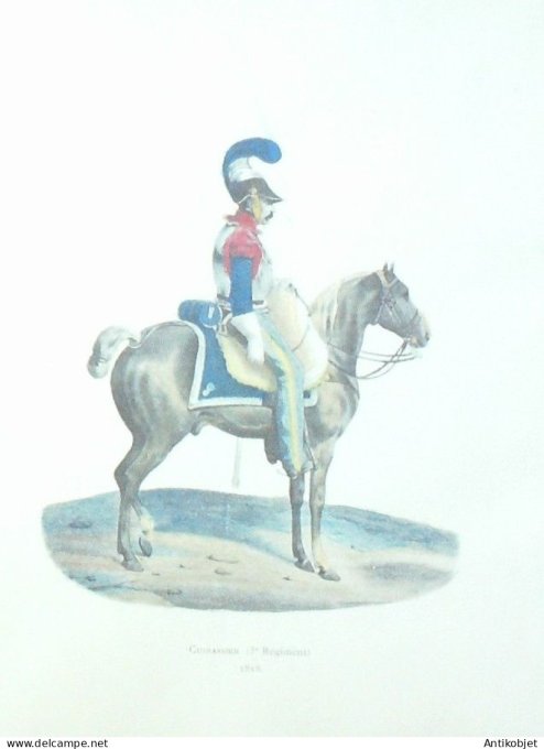 Cuirassier 3ème Régiment en 1818 signé