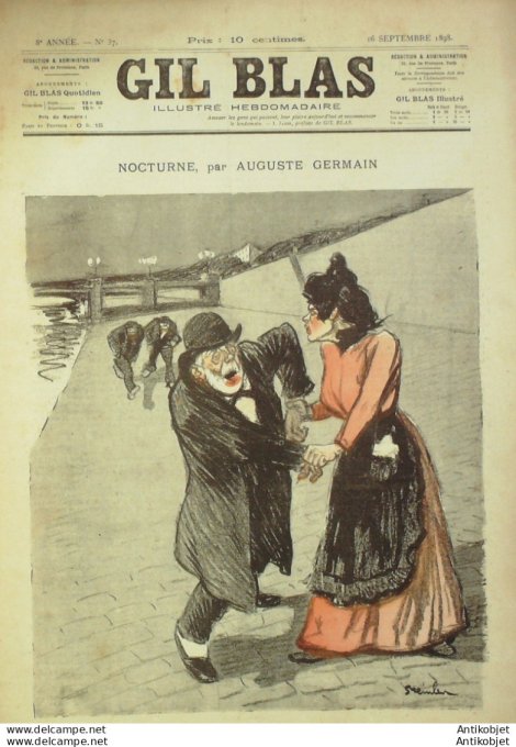Gil Blas 1898 n°37 Auguste GERMAIN Gaston PERDUCET J.AUBIN René BEHER