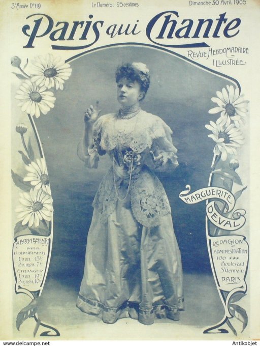 Paris qui chante 1905 n°119 Deval Giralduc Honoré L'Hespel Pouget Dalbret Martell