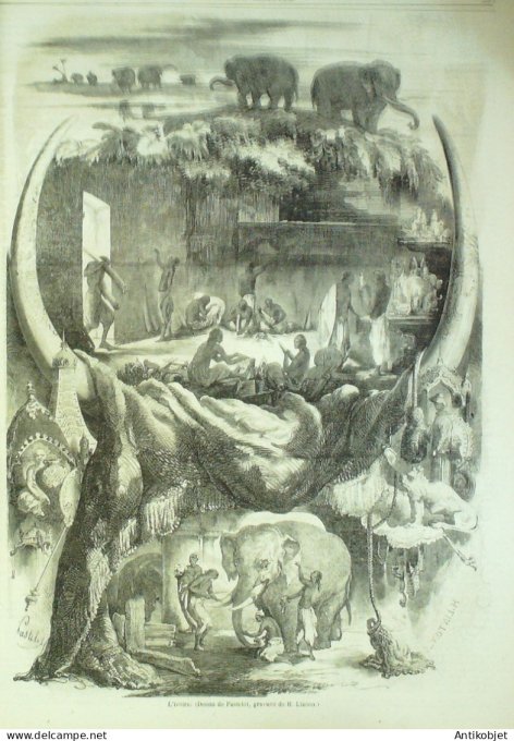 Le Monde illustré 1859 n° 86 Compiègne (60) Inde Calcutta (Martinique) St-Pierre