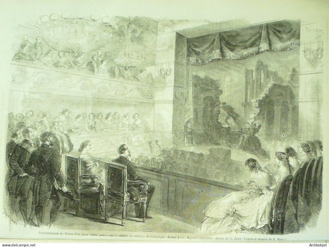 Le Monde illustré 1859 n° 86 Compiègne (60) Inde Calcutta (Martinique) St-Pierre