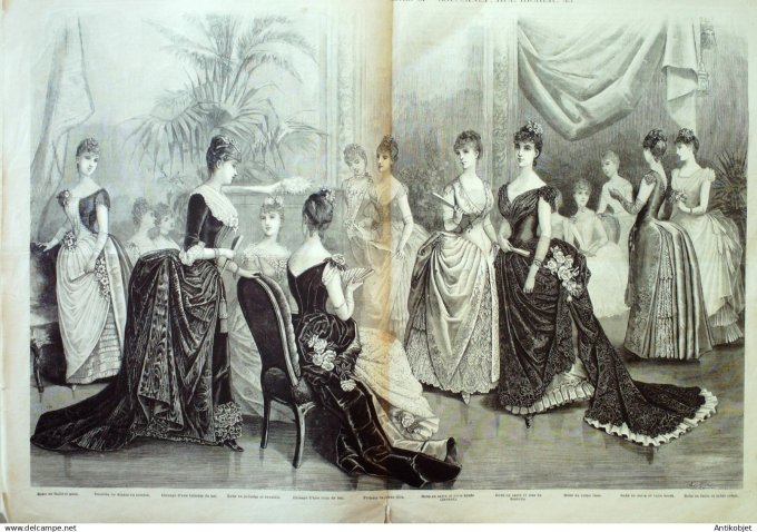 Mode illustree 1886 Lot de 10 journaux