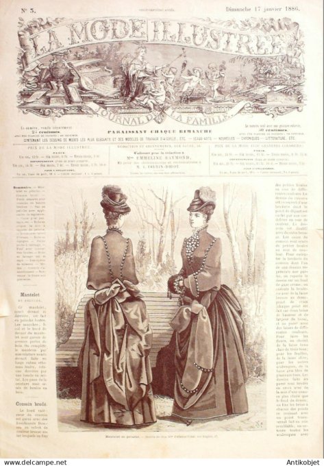 Mode illustree 1886 Lot de 10 journaux