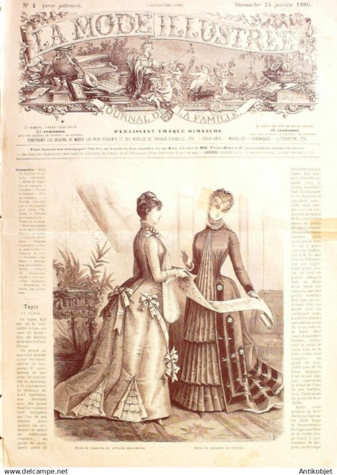 Mode illustree 1886 Lot de 10 journaux