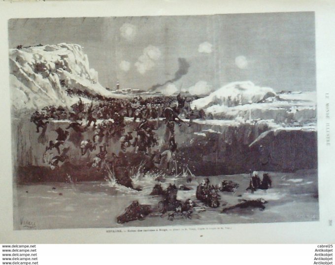 Le Monde illustré 1873 n°839 Espagne Madrid Berga Carlises Cortes Pays Bas Sumatra Atschin Italie Ve