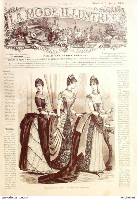 Mode illustree 1886 Lot de 10 journaux