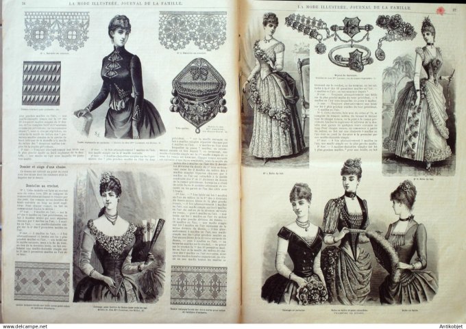 Mode illustree 1886 Lot de 10 journaux
