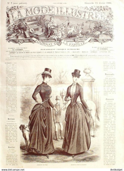 Mode illustree 1886 Lot de 10 journaux