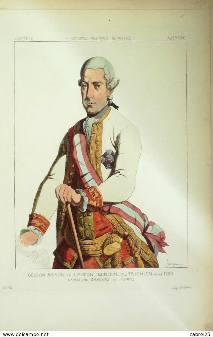 Autriche GEDEON Baron de L'AUDON Général en 1790