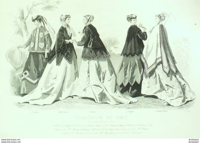Gravure de mode L'illustrateur des Dames 1868 n°177