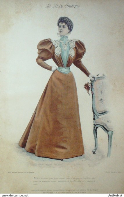 La Mode pratique 1896 # 46 Robe en bergaline