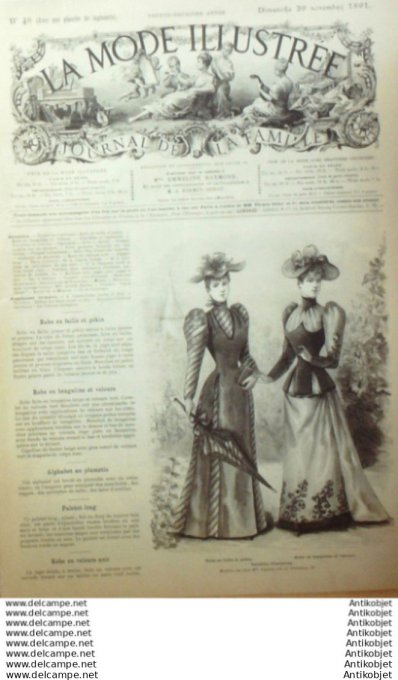 Journal + Patron Mode illustrée  1891 # 48 (with Pattern)