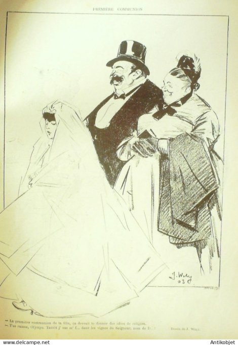 Le Rire 1903-05-30 #  17 Journal humoristique Ed.Originale Chez le Dentiste