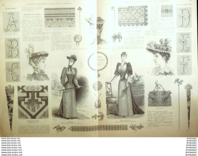 Journal + Patron Mode illustrée  1891 # 48 (with Pattern)