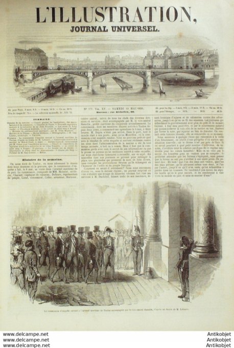 L'Illustration 1850 n°377 TOULON (83) Algérie ALGER BAL El OUED Belgique BRUGES