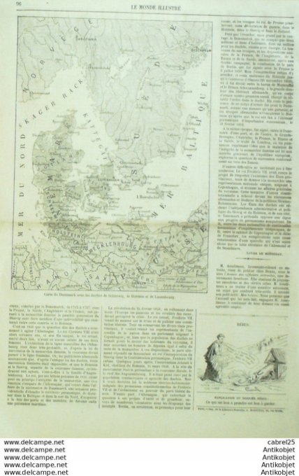 Le Monde illustré 1861 n°200 Italie Gaête Piémont François II Danemark Schleswig Holstein Lauenbourg