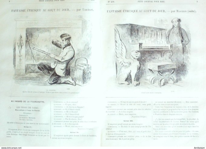 Petit journal pour Rire 1863 # 430 Dur le trottoir Gripp