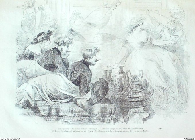 Petit journal pour Rire 1863 # 430 Dur le trottoir Gripp