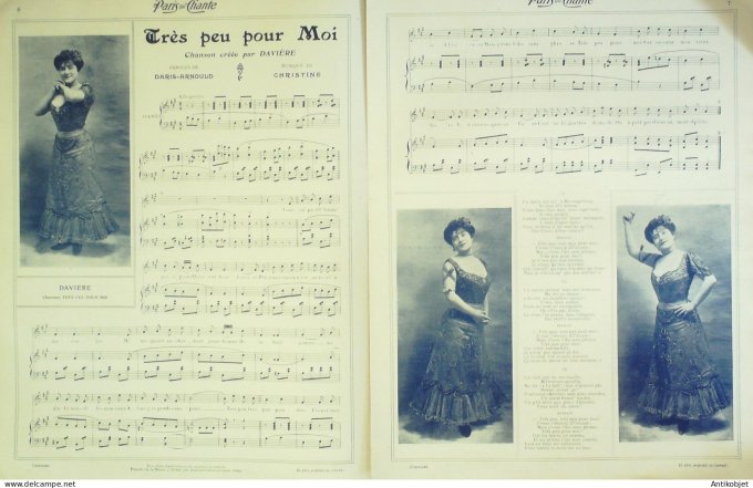 Paris qui chante 1905 n°120 Muffat Thibaud Muffat Davière Limat Rictus Dranem