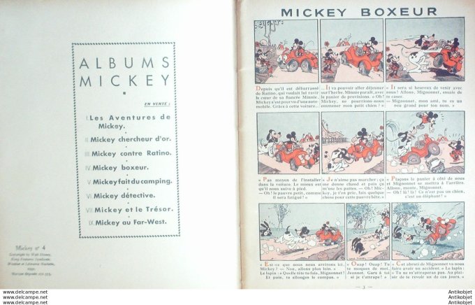 Walt Disney Mickey Boxeur # 4 Edit Hachette Eo 1932