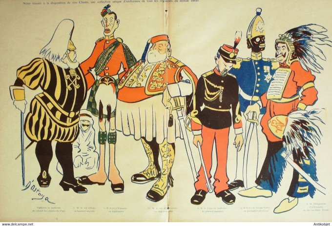 L'Assiette au beurre 1908 # 384 Agences de voyages économiques pour Souverains Ostoya