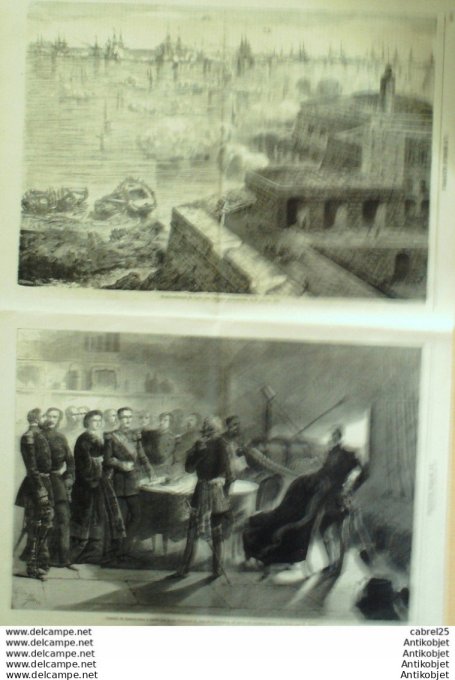 Le Monde illustré 1861 n°200 Italie Gaête Piémont François II Danemark Schleswig Holstein Lauenbourg