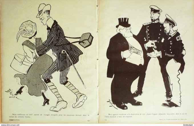 L'Assiette au beurre 1908 # 384 Agences de voyages économiques pour Souverains Ostoya