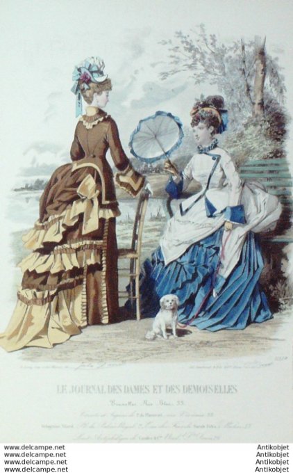 Journal des Dames Demoiselles 1873 # 1151 (Maison Plument) chien