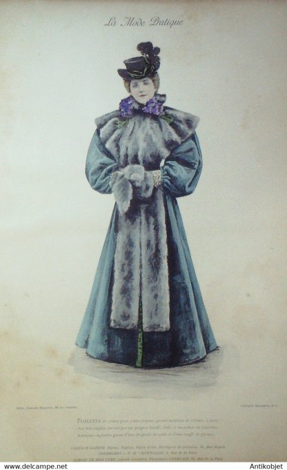 La Mode pratique 1896 # 47 Manteau en velours