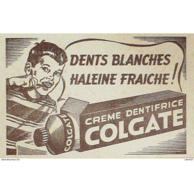 Buvard COLGATE Dentifrice