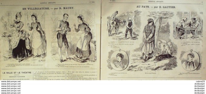 Le Journal Amusant 1886 # 1561 Voyage Mars Marins visite au Manoir Feodal de Grevin
