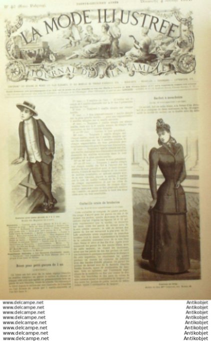 Journal + Patron Mode illustrée  1891 # 40 (with Pattern)