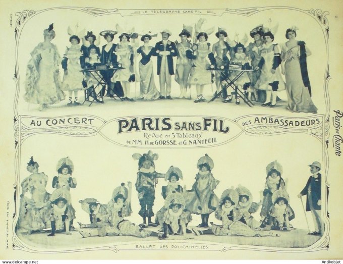 Paris qui chante 1903 #24 Dranem Laly Polin Judic Bordaud Beretta Bonnaud