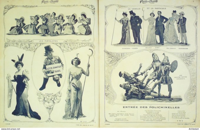 Paris qui chante 1903 #24 Dranem Laly Polin Judic Bordaud Beretta Bonnaud