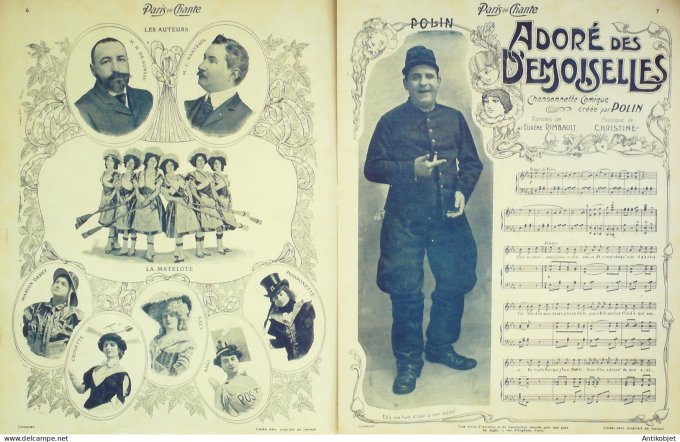 Paris qui chante 1903 #24 Dranem Laly Polin Judic Bordaud Beretta Bonnaud
