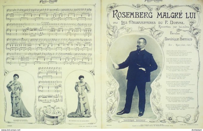 Paris qui chante 1903 #24 Dranem Laly Polin Judic Bordaud Beretta Bonnaud