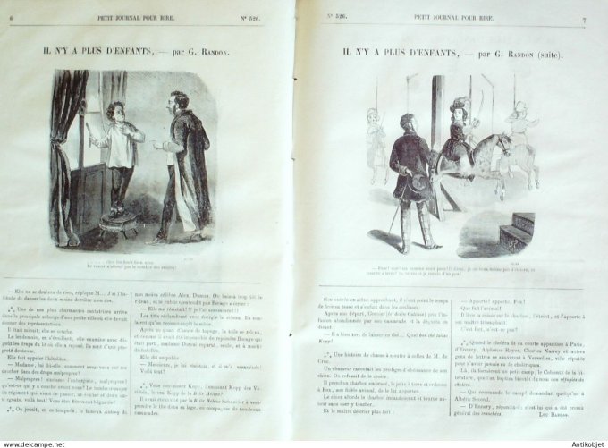 Petit journal pour Rire 1864 # 526 Croquis militaires Randon