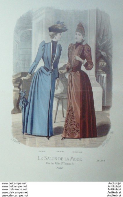 Gravure Mode Salon 1889 #  966 (Old Fashion plate)