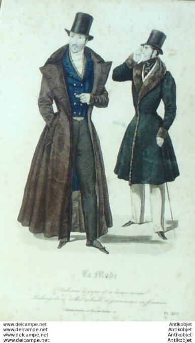 Gravure La mode 1831 # 199 (aquarelle old Fashion plate)